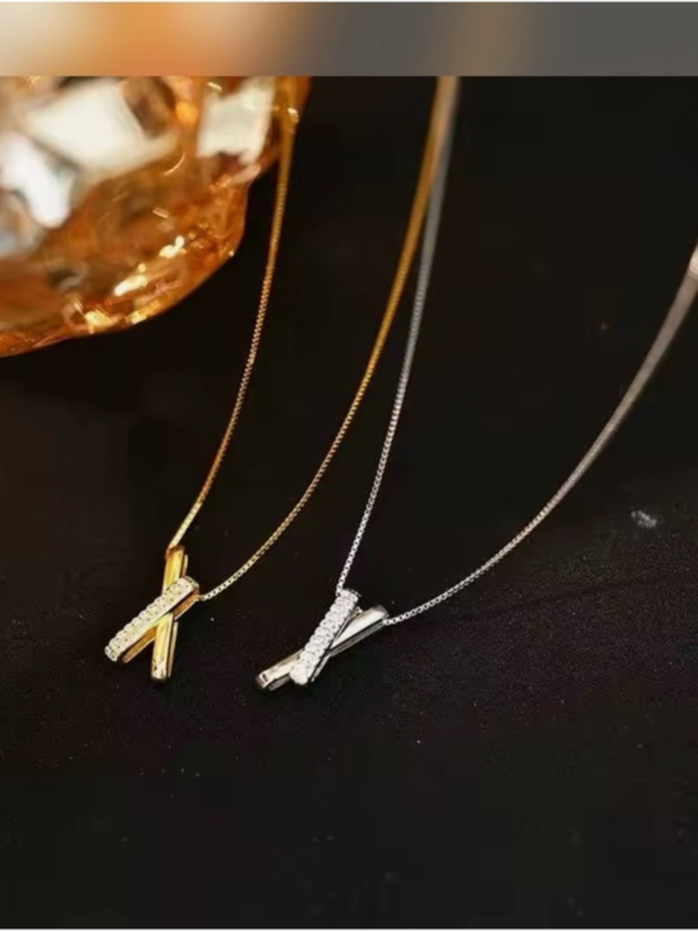 New .925 Silver Necklace or 18K Gold, Stamped